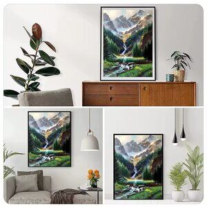 5D Diy Diamond Painting Landscape Stitch Kit AB Diamond Round